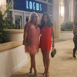 Nadine Merabi Pink Lotte Dress Size Large, US 10